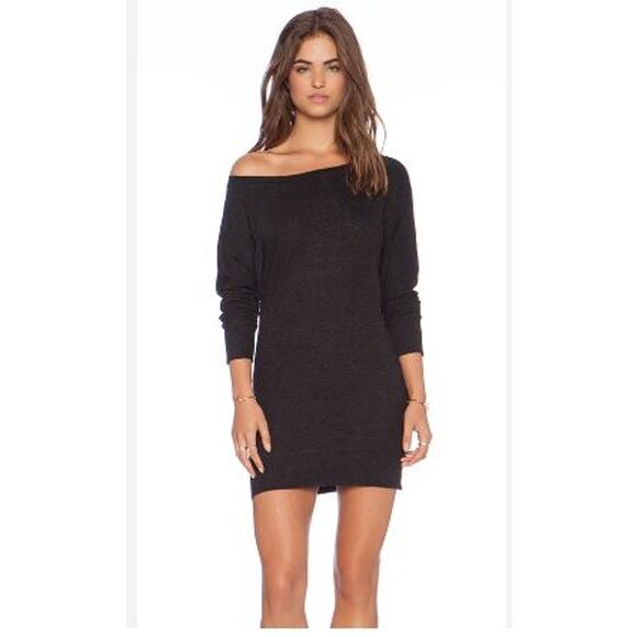 Lanston by Revolve Boyfriend Mini Dress Long Sleeve Gray Size Medium - Picture 1 of 8